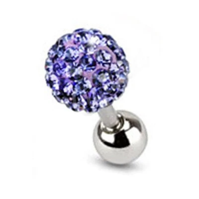 Pendientes redondos de circón doble cabeza cristal piercing joyería regalos Foto 1 de 4