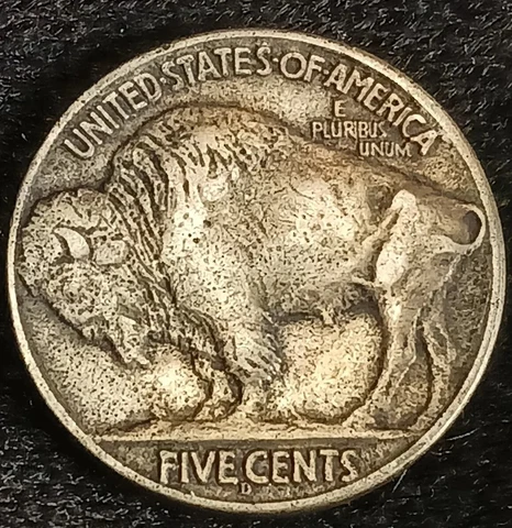 1915-D Buffalo Nickel 5 Cents~Scarce Date~AU DETAILS Cover