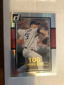 2014 Donruss 100 Career Wins Jon Lester Boston Red Sox 096/100 - Picture 1 of 1