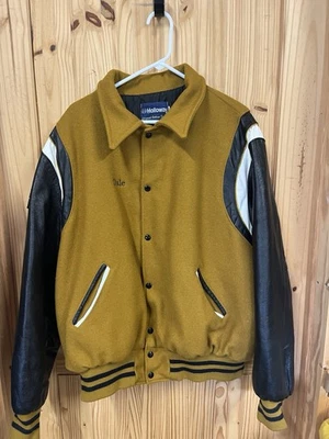 Chaqueta de Colección Fútbol Letra Cuero Holloway Lebanon Mo Chaquetas Amarillas XXL 1994 Foto 1 de 4
