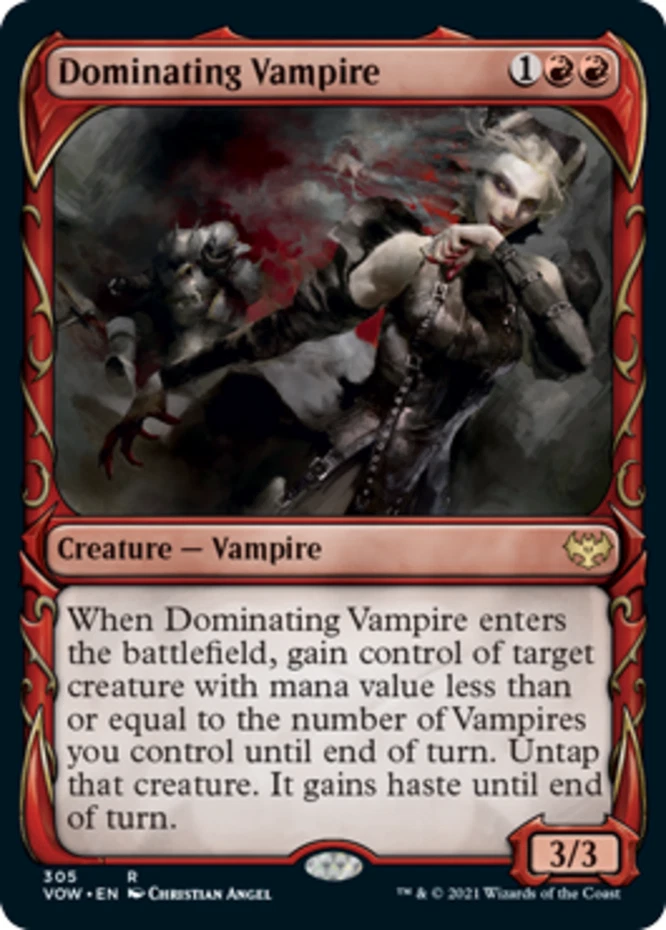 x1 Dominating Vampire - Showcase - Innistrad: Crimson Vow - NM - MTG - Image 1 of 1
