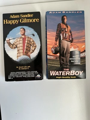 Lot of 2 Adam Sandler VHS Movie Lot - Happy Gilmore, & The Waterboy - Image 1 of 4