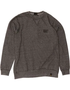 CATERPILLAR Mens Sweatshirt Jumper Medium Grey Flecked Polyester CU39 - Picture 1 of 3