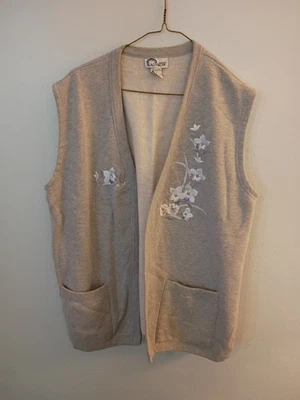 Chaleco polar arco iris abierto XL, bolsillos con pedrería bordados Foto 1 de 4