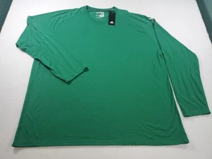 Adidas Climate LS Main Green White Grap3XL T-Shirt Athletic Wear Performance Tee - Picture 1 of 9