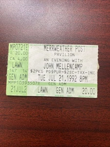 1992 John Mellencamp Concert Ticket Stub 1992 Washington DC - Picture 1 of 2