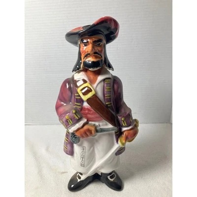 Estatuilla botella jarra escocesa pirata de cerámica vintage coleccionable Foto 1 de 4