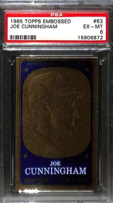 Joe Cunningham 1965 Topps en relieve #63 PSA 6 como nuevo 15906872  Foto 1 de 3