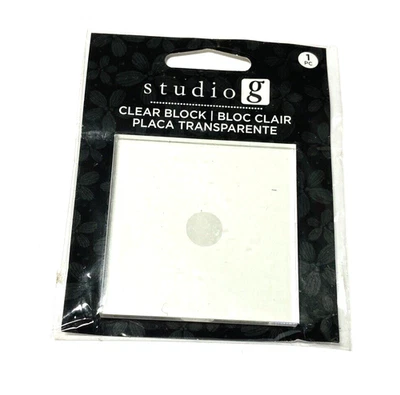 Bloque transparente Studio G para estampillas transparentes vista a través de la posición arte manualidades álbum de recortes Foto 1 de 3