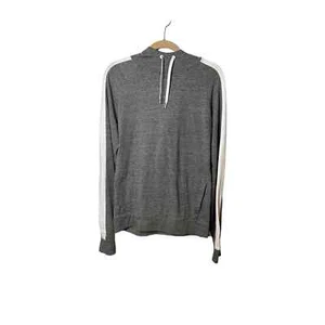 American Eagle Gray/White Hoodie Mens Size Small Pullover - Picture 1 of 4