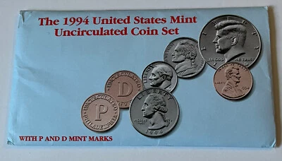 1994 US Mint 10 Coin Uncirculated Set Complete Philadelphia & Denver - Image 1 of 2