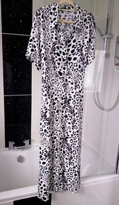 Marks & Spencer Ivory & Black, Animal Print, Midi Shirt Dress. UK 20, EUR 48 - Picture 1 of 7
