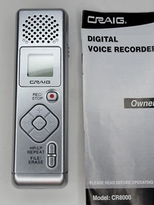 Digital Voice Recorder CR8000 - Tested and in Working Condition  - Image 1 of 4