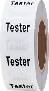 500Pcs Clear Labels Stickers 20Mm Tester Sticker round Clear Cosmetic Tester Lab - Picture 1 of 8