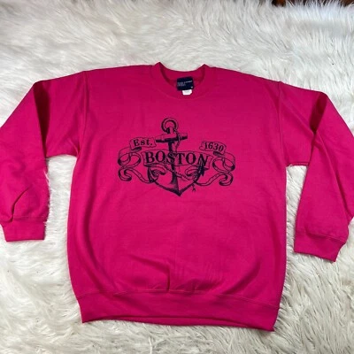 Boston Cuello Redondo Pullover Manga Larga Polar Sudadera Talla Mediana Nuevo sin Etiquetas Foto 1 de 4