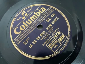 EDITH PIAF : LA VIE EN ROSE / UN REFRAIN COURAIT DANS LA RUE. UK. 78.rpm (1947) - Picture 1 of 8