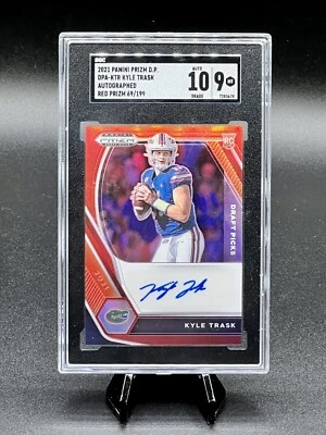 KYLE TRASK 2021 Panini Draft Picks Red Prizm Auto SGC 9 Auto 10 #69/199 NIIICE!! - Image 1 of 2