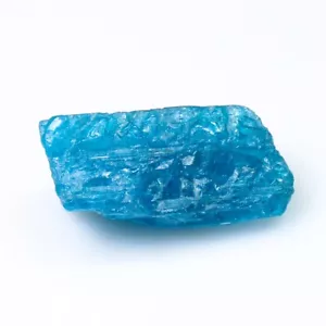 Natural Neon Blue Apatite Rough Piece 17.45 Carats 22x10 mm From Africa - Picture 1 of 4