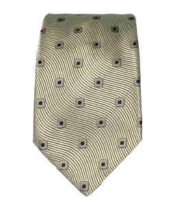 Brioni Sea Salt Wave quadratisches Medaillon Herrenkrawatte 100 % Seide hergestellt in Italien lang 61,5 Zoll - Bild 1 von 13