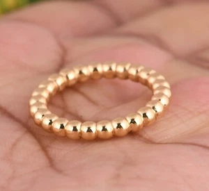 Anillos de banda punteada de latón enchapados en oro amarillo simples elegantes anillos unisex joyería - Imagen 1 de 10