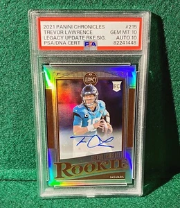 2021 Chronicles TREVOR LAWRENCE Rookie Signatures Silver PSA GEM MINT 10/AUTO 10 - Picture 1 of 2