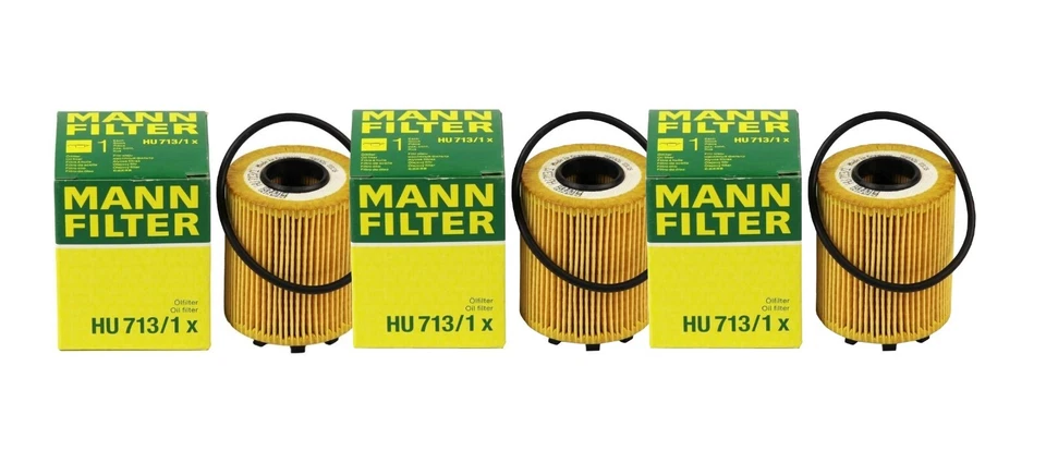 Conjunto de 3 filtros de óleo de motor Mann para Alfa Romeo Mito Dodge Dart Fiat 500 Jeep - Imagem 1 de 1
