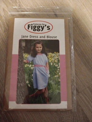 Figgy's Sewing Pattern Jane Blouse & Dress Girls' Size 18M-6/7 NEW UNCUT FF  - Image 1 of 2
