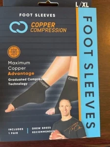 Maximim Copper Advantage Compression Foot Sleeve  1 Pair  S/M NEW - Picture 1 of 1