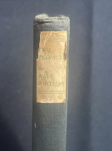 Walt Whitman / Two Prefaces 1st Edition 1926 - Bild 1 von 16