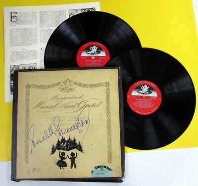 ELISABETH SCHWARZKOPF Autographed 2LP Humperdinck HANSEL & GRETEL L@@K! LH963 - Image 1 of 4