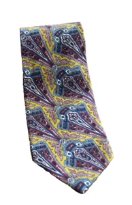 Corbata para hombre Ferrell Reed 100 % seda hecha a mano EE. UU. PAISLEY MULTICOLOR vintage - Imagen 1 de 6