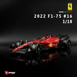 2022 F1 Ferrari Racing F1-75 Charles Leclerc 16 Diecast Car & Driver Model 1:18 - Picture 1 of 16