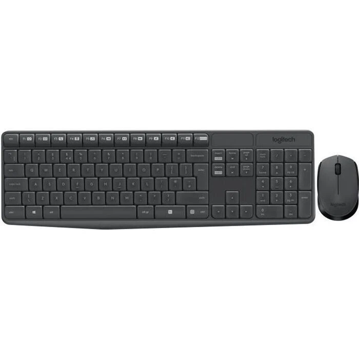 Logitech MK235 Ensemble de Clavier et Souris - Noir (920-007907)
