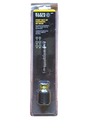 Klein Tools Stubby Multi Bit Screwdriver/ Nut Driver Cushioned Grip Model 32561 - Image 1 of 2