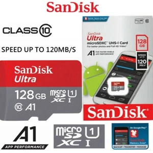 SD Card SanDisk 128GB Micro SDXC Class 10 Extreme Dash Camera Memory 120Mb/s New - Picture 1 of 3
