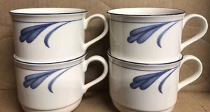 4x Lenox China Piedra Azul Pinceladas Taza Café/Té 2.75" Alto Repuesto - Imagen 1 de 3