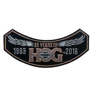 Harley Davidson 35 Years of 1983 - 2018 HOG Rockers Patch Vest Jacket Owners - Picture 1 of 3