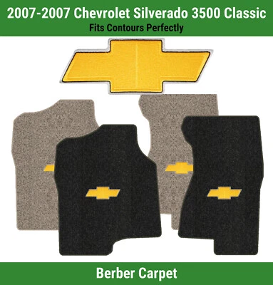 Alfombrillas delanteras Lloyd Berber para Silverado 3500 '07 con pajarita dorada Chevy 1 Foto 1 de 4