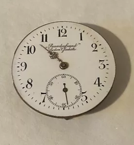 Pocket Watch Face and Movement - Beamtenfrewnd System Glashutte Spares or Repair - Picture 1 of 8