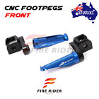 For Harley Davidson XR1200 2008+ CNC Front Foot Pegs SHINOBI 25mm Extend Blue
