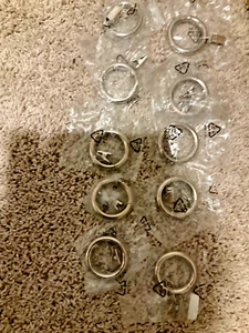 Pottery Barn Standard poliertes Nickel Vorhang Clip Ringe für 0,75 Stangen 10er Set - Bild 1 von 4