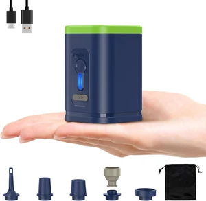 Electric Air Pump, Portable Air Pump for Inflatables, Rechargeable Inflate Defla - Imagen 1 de 14