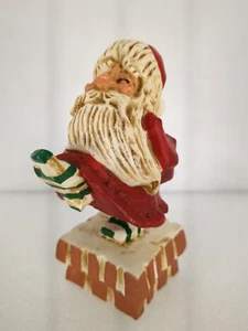 Vintage David Frykman Santa on Chimney Christmas 1995 Figurine #1023 - Picture 1 of 6