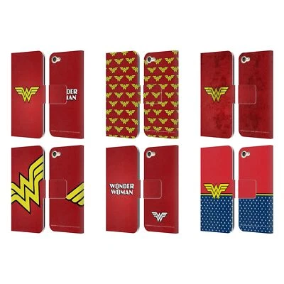 OFFICIAL WONDER WOMAN DC COMICS LOGOS LEATHER BOOK CASE FOR APPLE iPOD TOUCH MP3 - Image 1 of 4