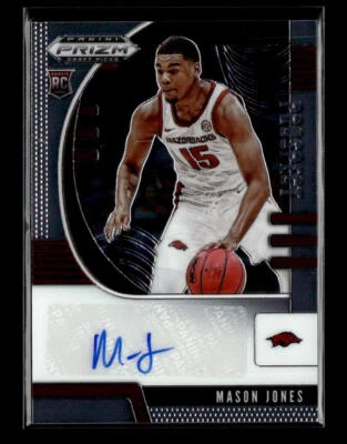 2020 Panini Prizm Draft Picks Collegiate #PA-MJ Mason Jones Prospect Autographs - Image 1 of 2