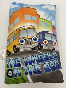 Libro de cuentos almohada Co ruedas en el autobús almohada de felpa suave libro leer en voz alta preescolar - Imagen 1 de 9
