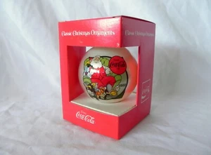 COKE Classic Christmas Ornament 1960 DRINK COCA-COLA Santa & Elves - Picture 1 of 4