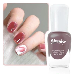 Jelly Nail Polish Nude Reddish Brown Nail Polish Water-Based Low Odor Peel-of... - Picture 1 of 5