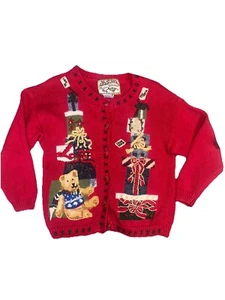 Child’s Christmas Sweater Heirloom Collectibles Sz 6 Bear With Presents - Picture 1 of 9