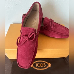 TOD'S Men's laccetto Suede slip-on Loafers size US 5 1/2, EU39 new in box - Picture 1 of 11